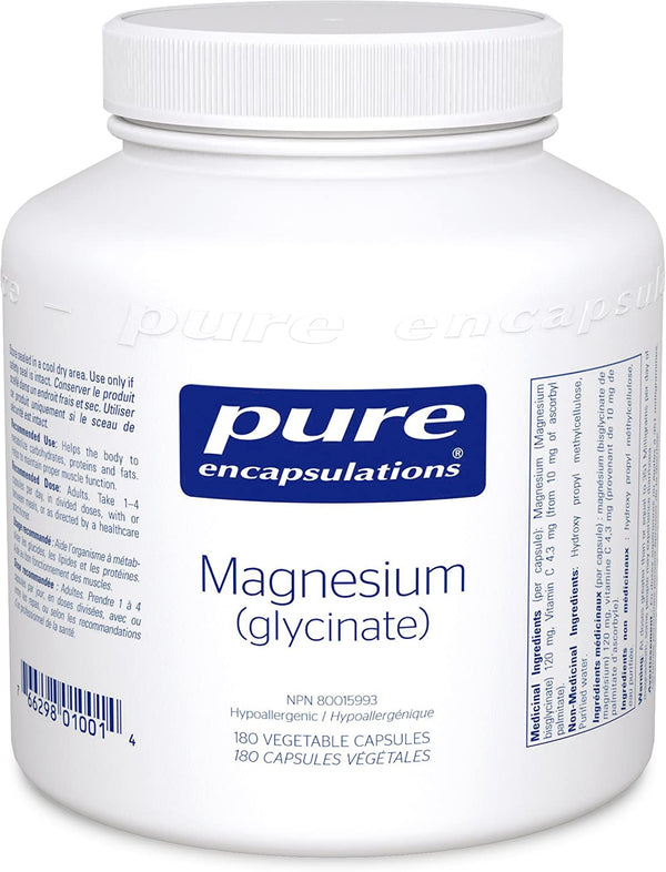 Magnésium glycinate Pure 180 capsules