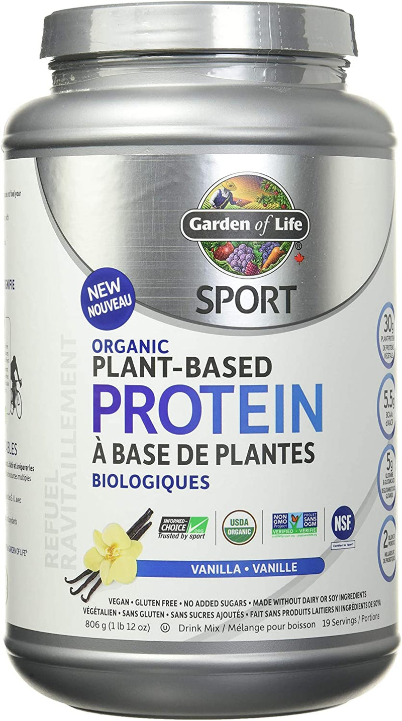 Garden of Life Sport Protéines végétales bio Vanille 806 g